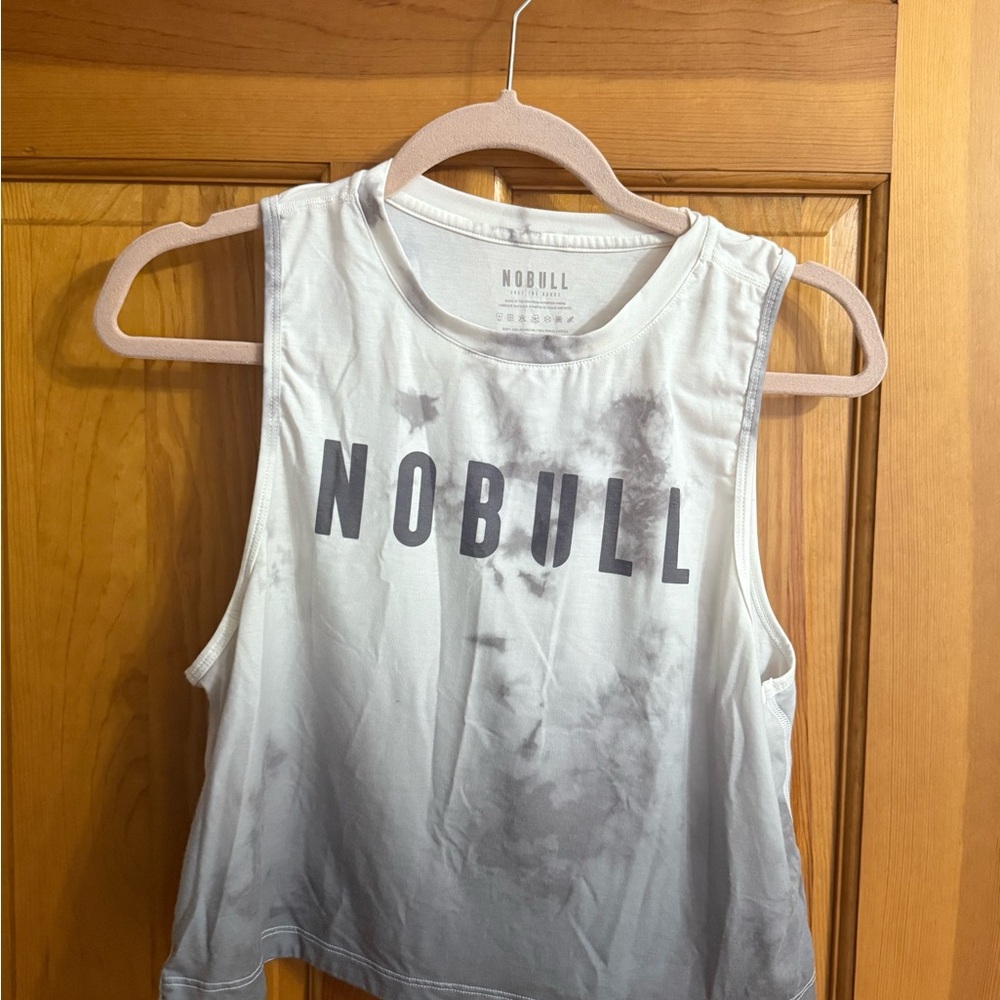 NOBULL Gray and White Muscle Tee
